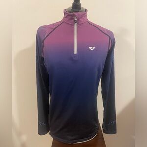 Shires Aubrion Hyde Park Ladies Cross Country Shirt with Purple Lightning